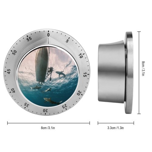 yanfind Timer Wildlife Fish Sea  Wild Motion Adventure Beauty Diving Underwater Shark Four 60 Minutes Mechanical Visual Timer