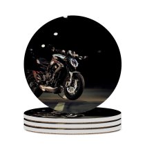 yanfind Ceramic Coasters (round) Black Dark Bikes  Agusta Dragster  SCS Night Tarmac Family Game Intellectual Educational Game Jigsaw Puzzle Toy Set