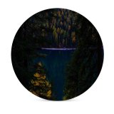 yanfind Ceramic Coasters (round) Francesco Ungaro Lake Forest Wilderness Pine Trees Evening Family Game Intellectual Educational Game Jigsaw Puzzle Toy Set