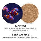 yanfind Ceramic Coasters (round) Clownfish Aquarium Underwater Family Game Intellectual Educational Game Jigsaw Puzzle Toy Set