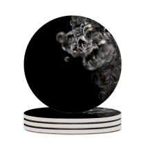 yanfind Ceramic Coasters (round) Black Dark Bubbles Liquid Macro Galaxy S Family Game Intellectual Educational Game Jigsaw Puzzle Toy Set