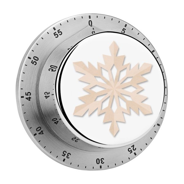 yanfind Timer UK Simplicity Homemade Season Snowflake Craft Individuality Winter Snow Tradition Creativity Decoration 60 Minutes Mechanical Visual Timer