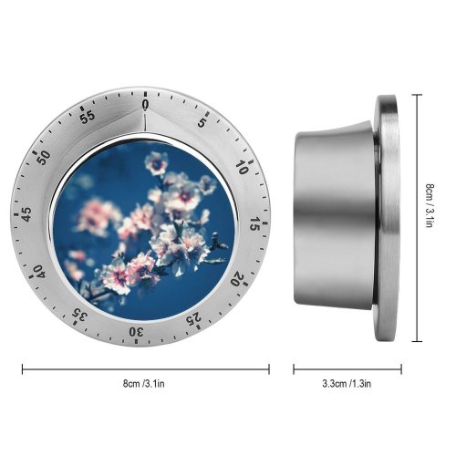 yanfind Timer Tint Blooming  Dusk Twig Garden Peach Flowers Sky Apricot Fragility Petals 60 Minutes Mechanical Visual Timer