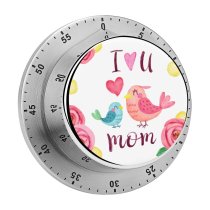 yanfind Timer Celebrations I Love You Mom Happy Mother's 60 Minutes Mechanical Visual Timer