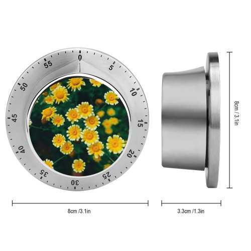 yanfind Timer Jerry Wang Flowers Daisy  Bloom Pollen 60 Minutes Mechanical Visual Timer