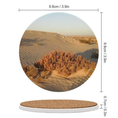 yanfind Ceramic Coasters (round) Tunisia Desert Sand Natural Sahara Erg Aeolian  Dune Landscape Ecoregion Sky Family Game Intellectual Educational Game Jigsaw Puzzle Toy Set