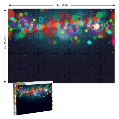 yanfind Picture Puzzle Bokeh Defocused Decoration Night Festive Glitter  Abstract Purple Design Blurred Shiny Family Game Intellectual Educational Game Jigsaw Puzzle Toy Set