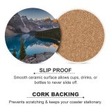 yanfind Ceramic Coasters (round) Sven Muller Moraine Lake Landscape Sunrise Mountains Family Game Intellectual Educational Game Jigsaw Puzzle Toy Set