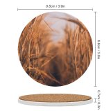 yanfind Ceramic Coasters (round) Golden Images Flora HQ Quiet Grass Wallpapers Plant Produce Gold Summer Grains Family Game Intellectual Educational Game Jigsaw Puzzle Toy Set