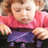 yanfind Picture Puzzle Leaf Texture Purple Violet Electric Tints Shades Family Game Intellectual Educational Game Jigsaw Puzzle Toy Set