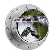 yanfind Timer Waterfall Plants Spring Rocks Stones Resources Watercourse Natural Landscape River Vegetation 60 Minutes Mechanical Visual Timer