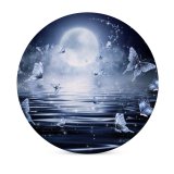 yanfind Ceramic Coasters (round) Graphics CGI Fantasy Butterflies   Night Dark Fairy Tale Family Game Intellectual Educational Game Jigsaw Puzzle Toy Set