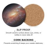yanfind Ceramic Coasters (round) Space Spiral Galaxy Messier Constellation Nebula  Astronomy Cosmos Family Game Intellectual Educational Game Jigsaw Puzzle Toy Set