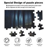 yanfind Picture Puzzle Hmetosche Dark Forest Woods Night Time Dark Tall Trees Haunted Mystery Family Game Intellectual Educational Game Jigsaw Puzzle Toy Set