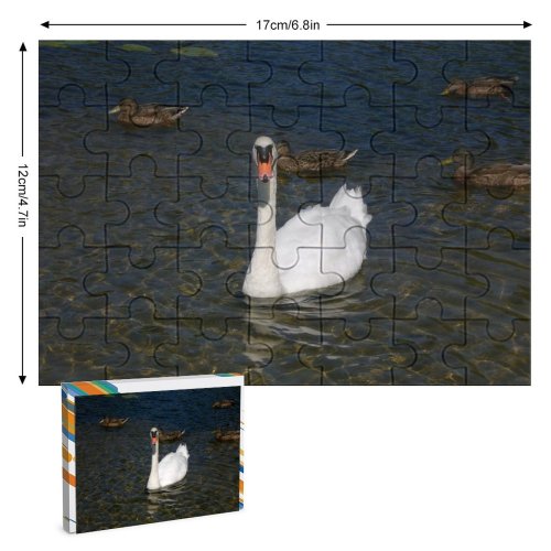 yanfind Picture Puzzle  Lake Bird Ducks Geese Swans Duck Beak Waterfowl Neck Adaptation Family Game Intellectual Educational Game Jigsaw Puzzle Toy Set
