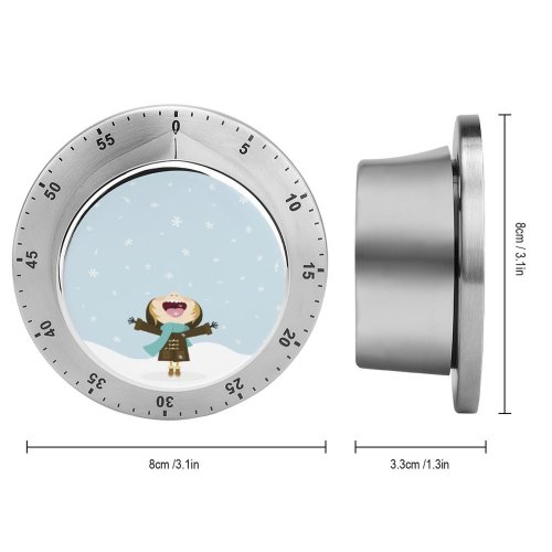 yanfind Timer Phrase Concept Frost Girl Arms Hood Garment Season Child Field Glove Playful 60 Minutes Mechanical Visual Timer