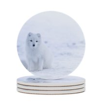 yanfind Ceramic Coasters (round) Polar Images Iceland Christmas Icelandic Snow Wildlife Wallpapers Mamal Arctic Fox Winter Family Game Intellectual Educational Game Jigsaw Puzzle Toy Set