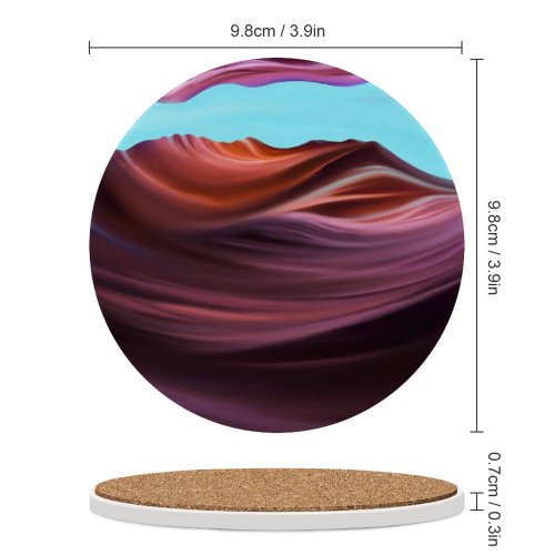 yanfind Ceramic Coasters (round) Dpcdpc Abstract Antelope Canyon Colorful Artwork Family Game Intellectual Educational Game Jigsaw Puzzle Toy Set