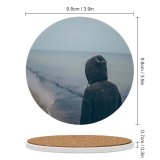yanfind Ceramic Coasters (round) Images Shore Faceless Ocean Sky Sea Wallpapers Dusk Pictures Horizon Dawn Grey Family Game Intellectual Educational Game Jigsaw Puzzle Toy Set