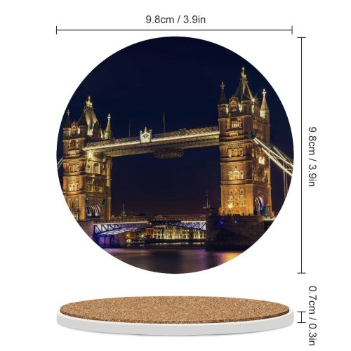 yanfind Ceramic Coasters (round) Vincentiu Solomon London  United  River Thames Night Time Ancient Architecture Family Game Intellectual Educational Game Jigsaw Puzzle Toy Set