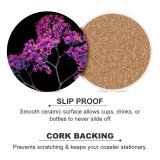 yanfind Ceramic Coasters (round) Flowers Black Dark Flowers MacOS Mojave Girly Family Game Intellectual Educational Game Jigsaw Puzzle Toy Set