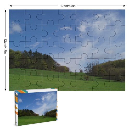 yanfind Picture Puzzle Landscape Sunny  Field Sky Tree Trees Forest Cloud Clouds Horizon Space Family Game Intellectual Educational Game Jigsaw Puzzle Toy Set