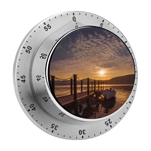 yanfind Timer Sky Sunlight Beach Rowboat Sunset Pedestrian Non Outdoors Sea Cloud Sailboat Tranquil 60 Minutes Mechanical Visual Timer