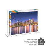 yanfind Picture Puzzle Harrison Haines Toronto Skyscrapers  Cityscape Night Lights Waterfront Dusk Reflections Architecture Family Game Intellectual Educational Game Jigsaw Puzzle Toy Set