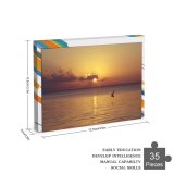 yanfind Picture Puzzle Sunset Bird  Sea Ocean Sky Horizon Sunrise Afterglow Cloud Family Game Intellectual Educational Game Jigsaw Puzzle Toy Set