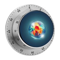 yanfind Timer Glowing Transparent Ball Generated Dimensional Spectrum Shiny Research Science Vibrant Digitally Crystal 60 Minutes Mechanical Visual Timer