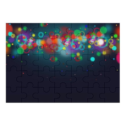 yanfind Picture Puzzle Bokeh Defocused Decoration Night Festive Glitter  Abstract Purple Design Blurred Shiny Family Game Intellectual Educational Game Jigsaw Puzzle Toy Set