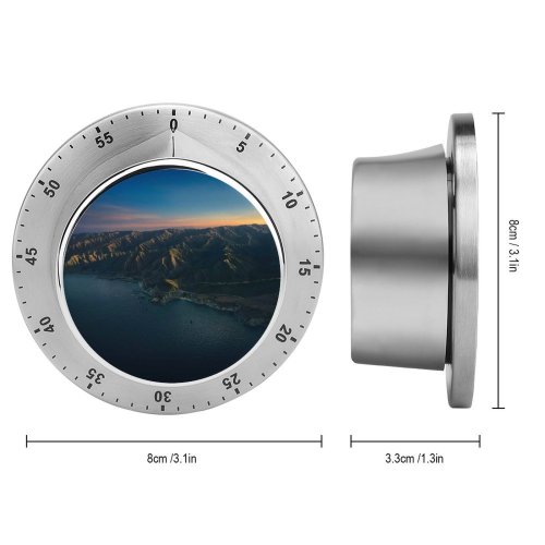 yanfind Timer Big Sur Mountains Clear Sky Sunrise Dawn Morning MacOS Big Sur California 60 Minutes Mechanical Visual Timer