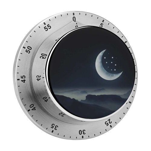 yanfind Timer Alexandra Gruber Black Dark Half   Mountains Night 60 Minutes Mechanical Visual Timer