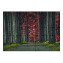 yanfind Picture Puzzle Hmetosche Forest Road Trees Woods Sunset Autumn Forest Dawn Pathway Scenic Family Game Intellectual Educational Game Jigsaw Puzzle Toy Set