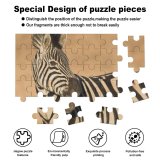 yanfind Picture Puzzle Zebra Wildlife Africa Terrestrial Vertebrate Grassland Snout Mane Family Game Intellectual Educational Game Jigsaw Puzzle Toy Set