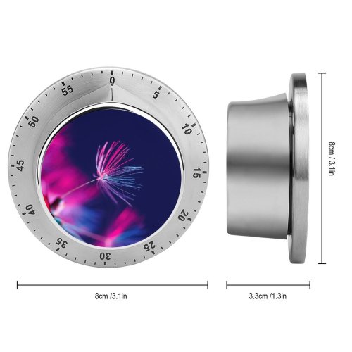 yanfind Timer Bruno Glätsch Flowers Dandelion Seeds Flower Drop  Purple Light Dark Blurred 60 Minutes Mechanical Visual Timer