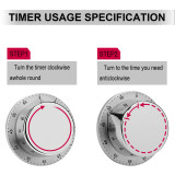 yanfind Timer Abstract  Silver Dark 60 Minutes Mechanical Visual Timer