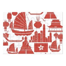 yanfind Picture Puzzle City Monument  Hong Junk Incense Chinese   Travel Dim Flag Family Game Intellectual Educational Game Jigsaw Puzzle Toy Set