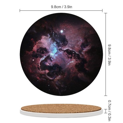 yanfind Ceramic Coasters (round) Starkiteckt Space Black Dark Atlantis  Nebula Digital Render Astronomy  Galaxy Family Game Intellectual Educational Game Jigsaw Puzzle Toy Set