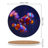 yanfind Ceramic Coasters (round) Clownfish Aquarium Underwater Family Game Intellectual Educational Game Jigsaw Puzzle Toy Set