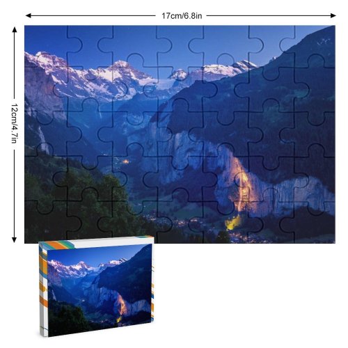 yanfind Picture Puzzle Dominic Kamp Lauterbrunnen Valley Rivendell Mountains Landscape Family Game Intellectual Educational Game Jigsaw Puzzle Toy Set
