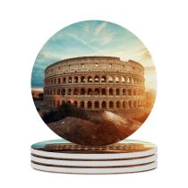yanfind Ceramic Coasters (round) Colosseum Amphitheater Historical Structure  Ancient Architecture Italy Family Game Intellectual Educational Game Jigsaw Puzzle Toy Set