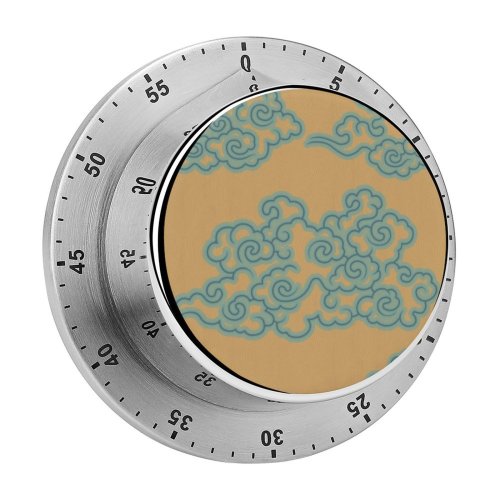 yanfind Timer Japanese Chinese Cultures Stroke Styles Retro Curled Elegance Sky Empty Cloud Tradition 60 Minutes Mechanical Visual Timer