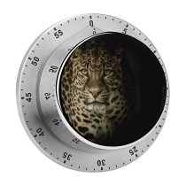 yanfind Timer Black Dark Leopard Wild Dark 60 Minutes Mechanical Visual Timer