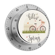 yanfind Timer Blooming Butterfly  Outside Garden Hello Insect Nobody Lettering Conceptual Retro Vintage 60 Minutes Mechanical Visual Timer