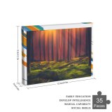yanfind Picture Puzzle Hmetosche  Rays Forest Grass Woods Tall Trees Sunny Family Game Intellectual Educational Game Jigsaw Puzzle Toy Set