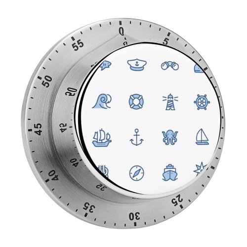 yanfind Timer Yacht Rose Underwater Whale Sea Ship Sailing Anchor Cruise Craft Storm Nautical 60 Minutes Mechanical Visual Timer