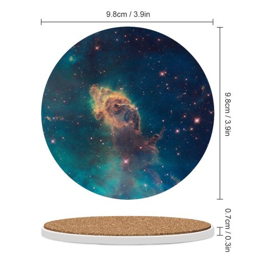 yanfind Ceramic Coasters (round) Space Carina Nebula Constellation Space  Astronomy Outer Space Galaxy  Birth Family Game Intellectual Educational Game Jigsaw Puzzle Toy Set