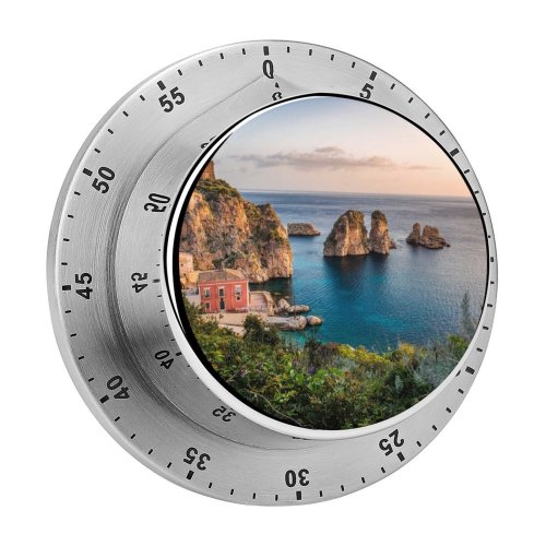 yanfind Timer Tonnara Di Scopello Historical Beach Seascape Ancient Rocks Italy 60 Minutes Mechanical Visual Timer