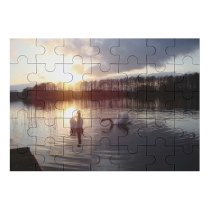 yanfind Picture Puzzle  Lake Sunset Birds Sky Cloud Reflection Morning Natural Landscape Bird Family Game Intellectual Educational Game Jigsaw Puzzle Toy Set